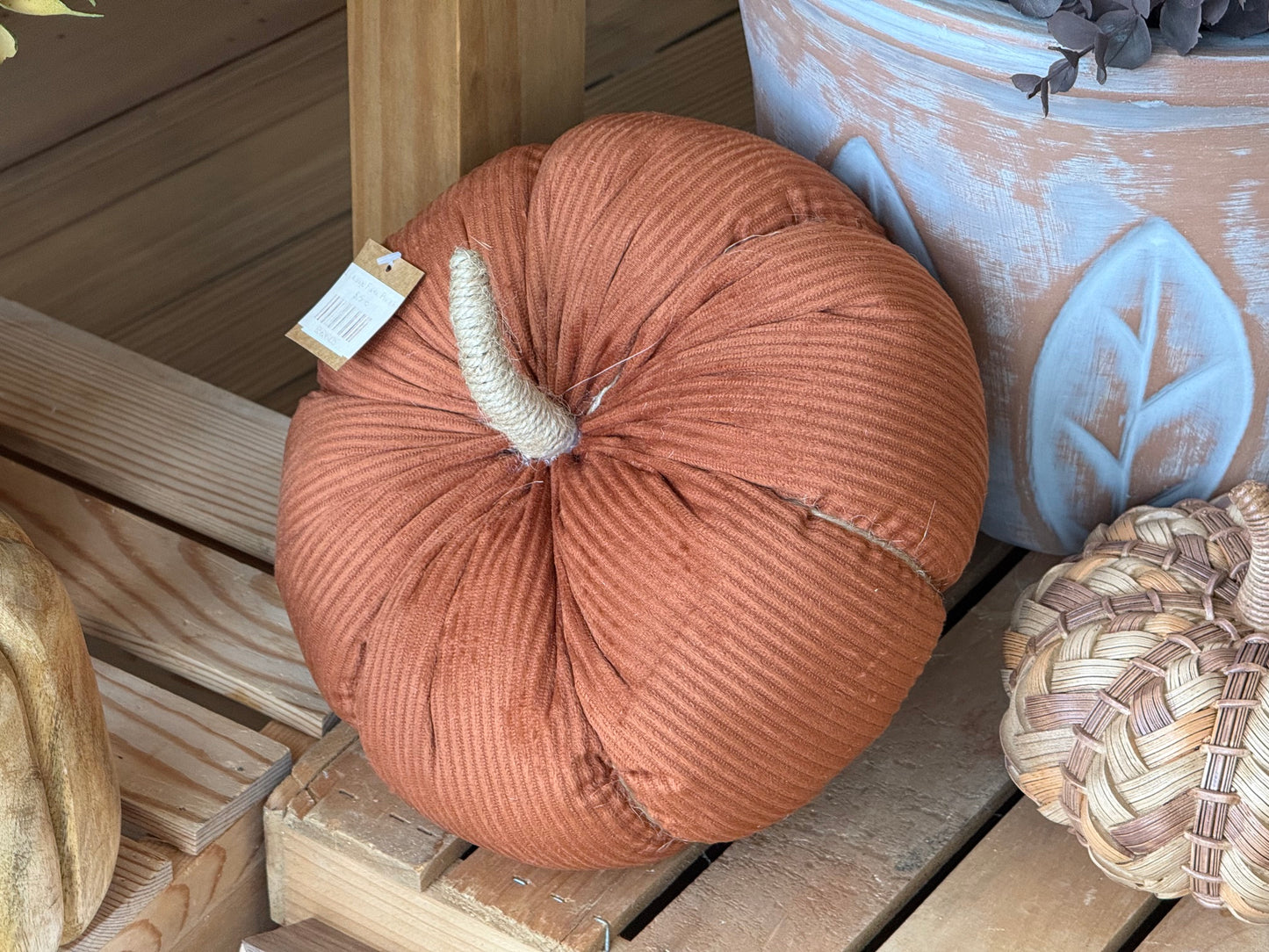 XL Orange Fabric Pumpkin