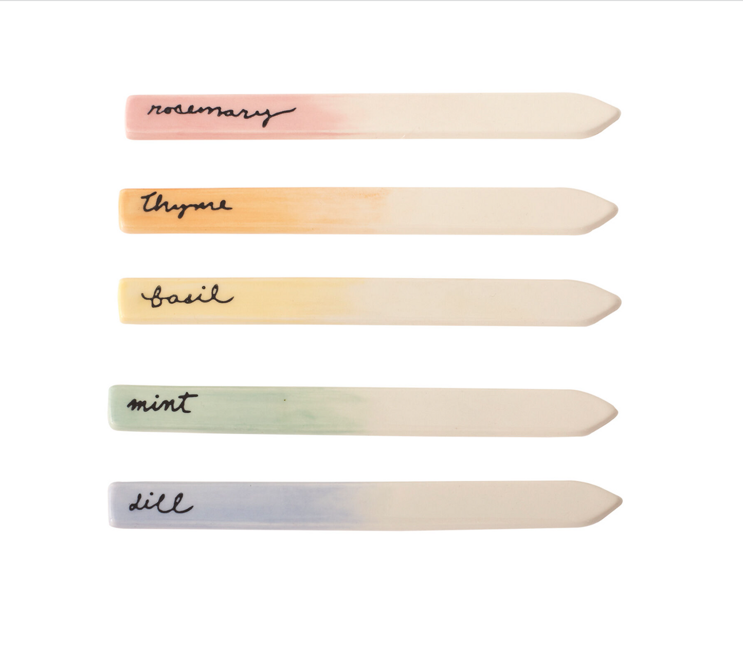 Ceramic Watercolor Herb Markers