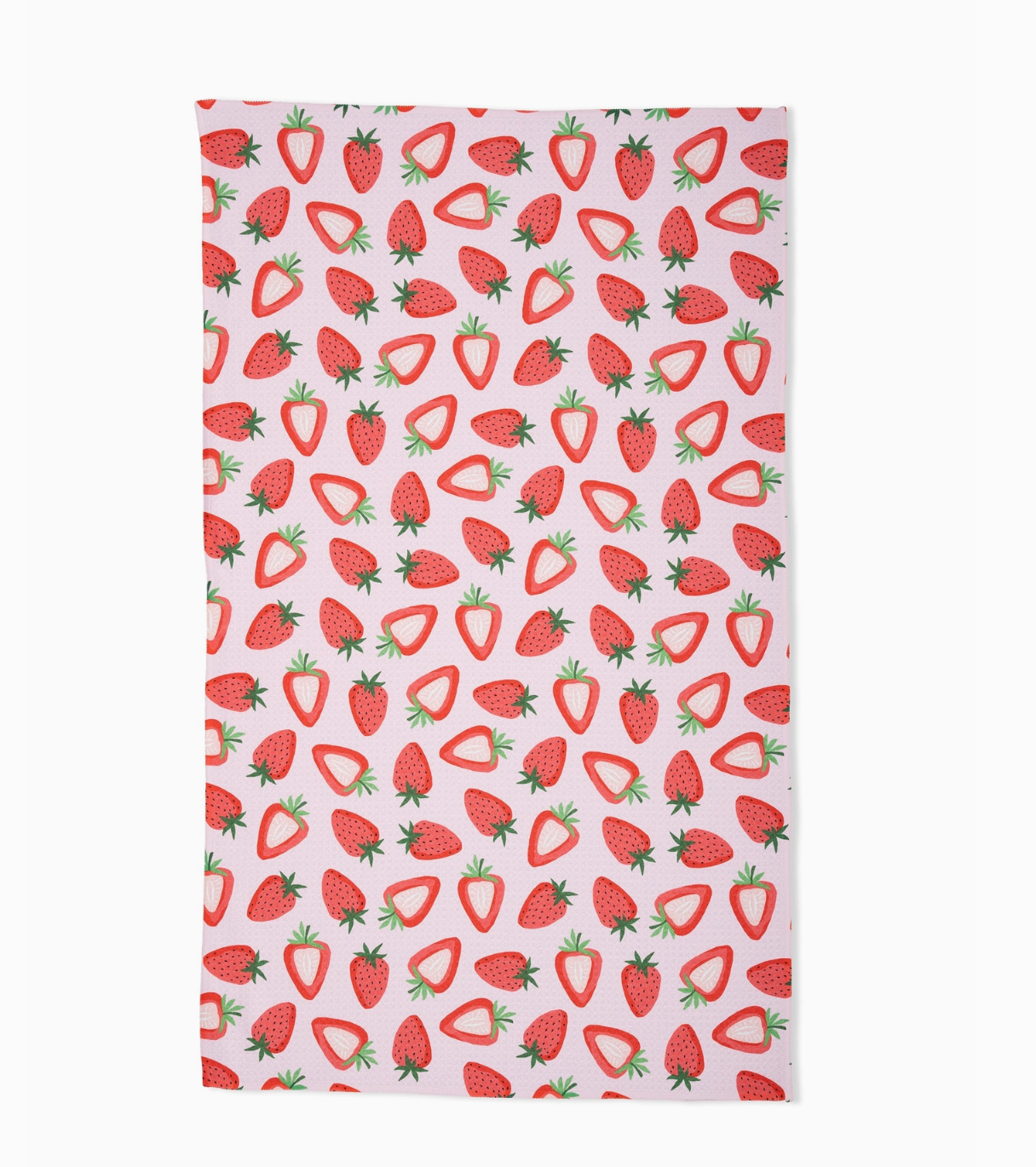 Geometry Strawberry Tea Towel