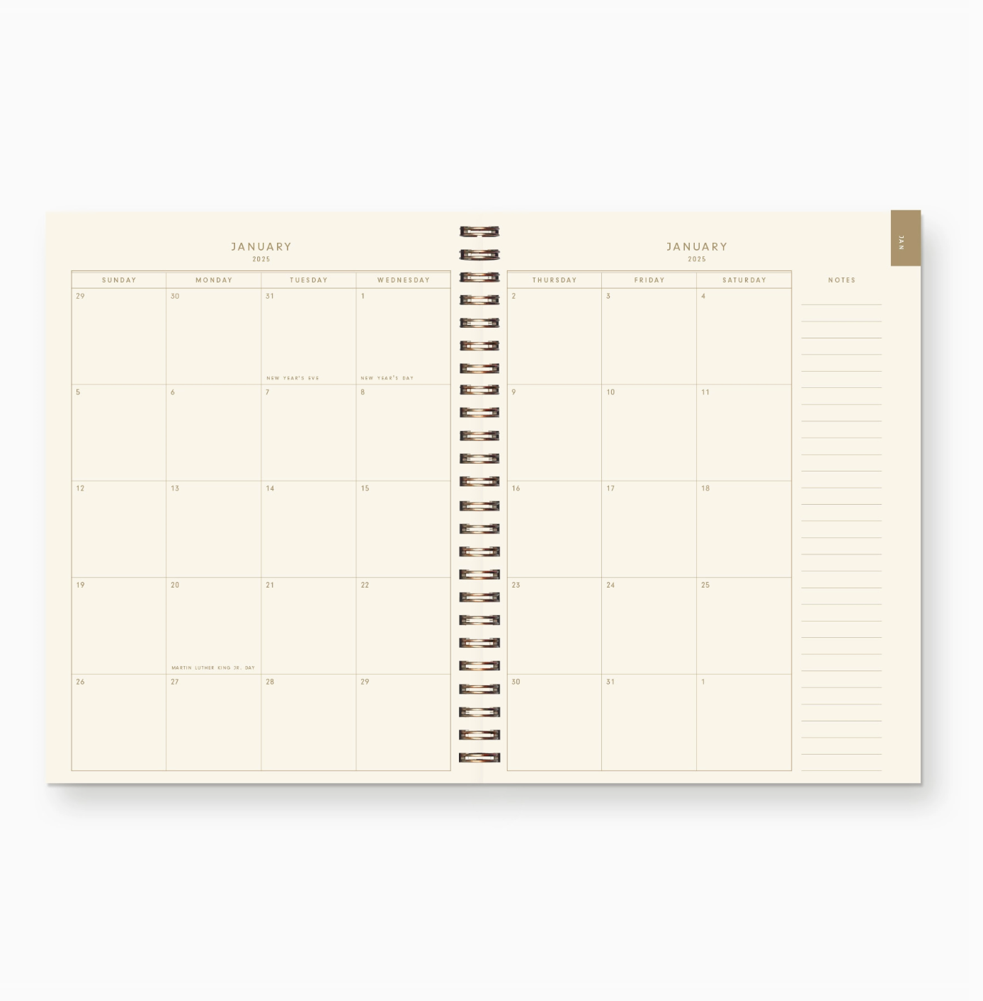 2026 Gold Dated Planner