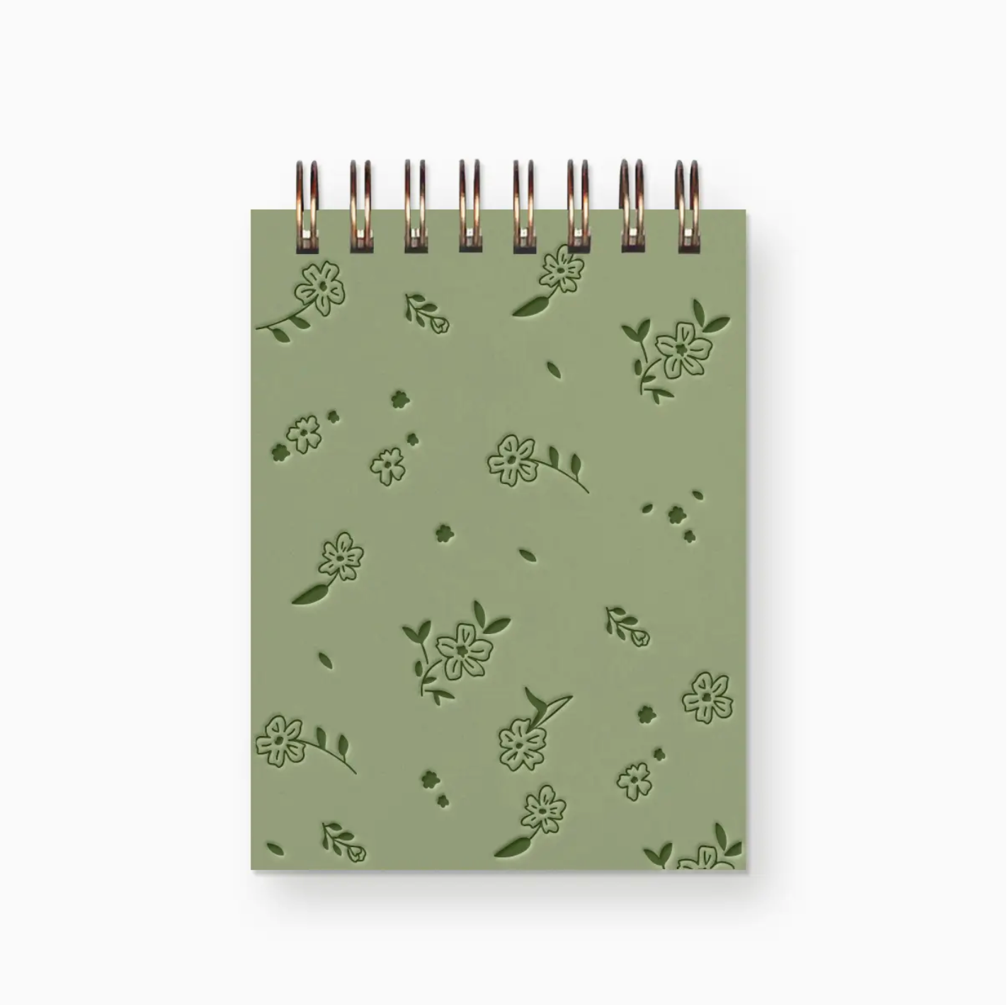 Ruff House Mini Jotter Notebook Green Flowers