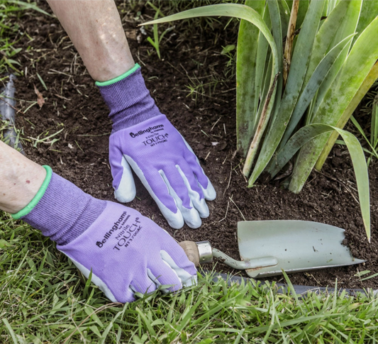 Nitrile Touch Gardening Gloves Size LARGE Assorted Colors