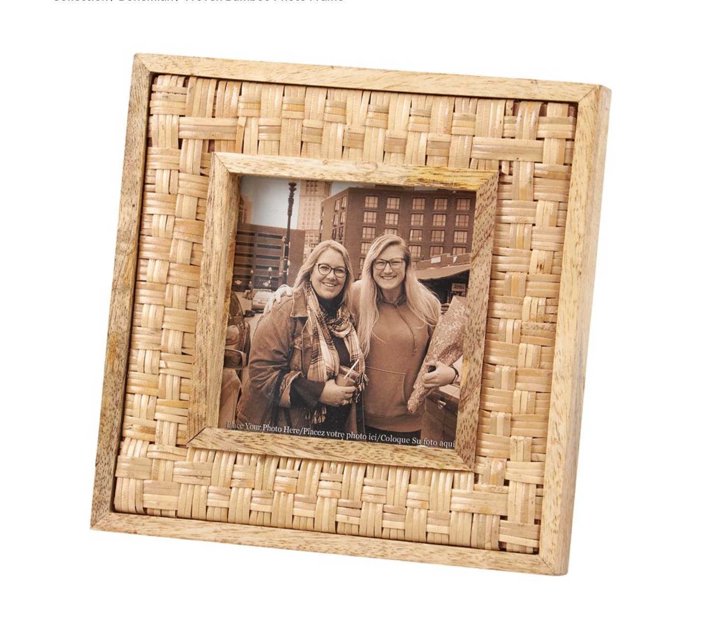 Woven Bamboo Photo Frame 4x4