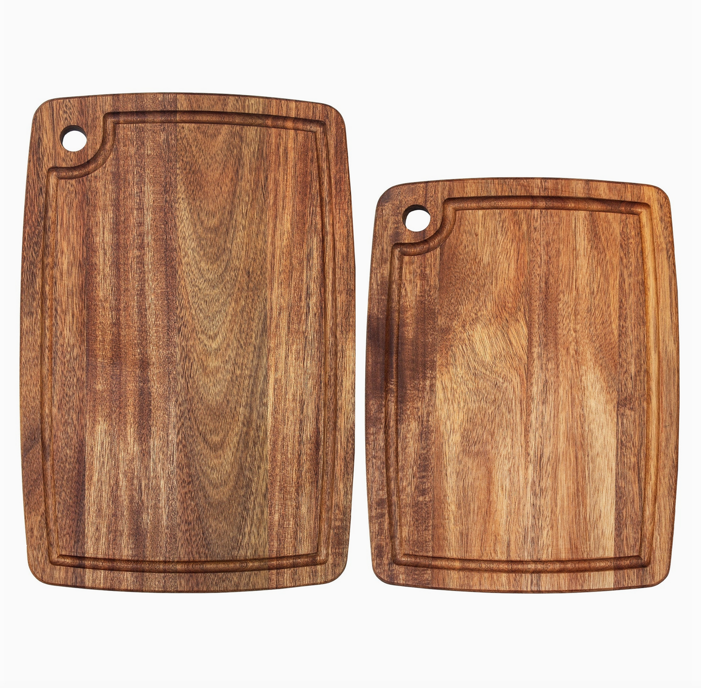 2 Piece Acacia Cutting Board Set