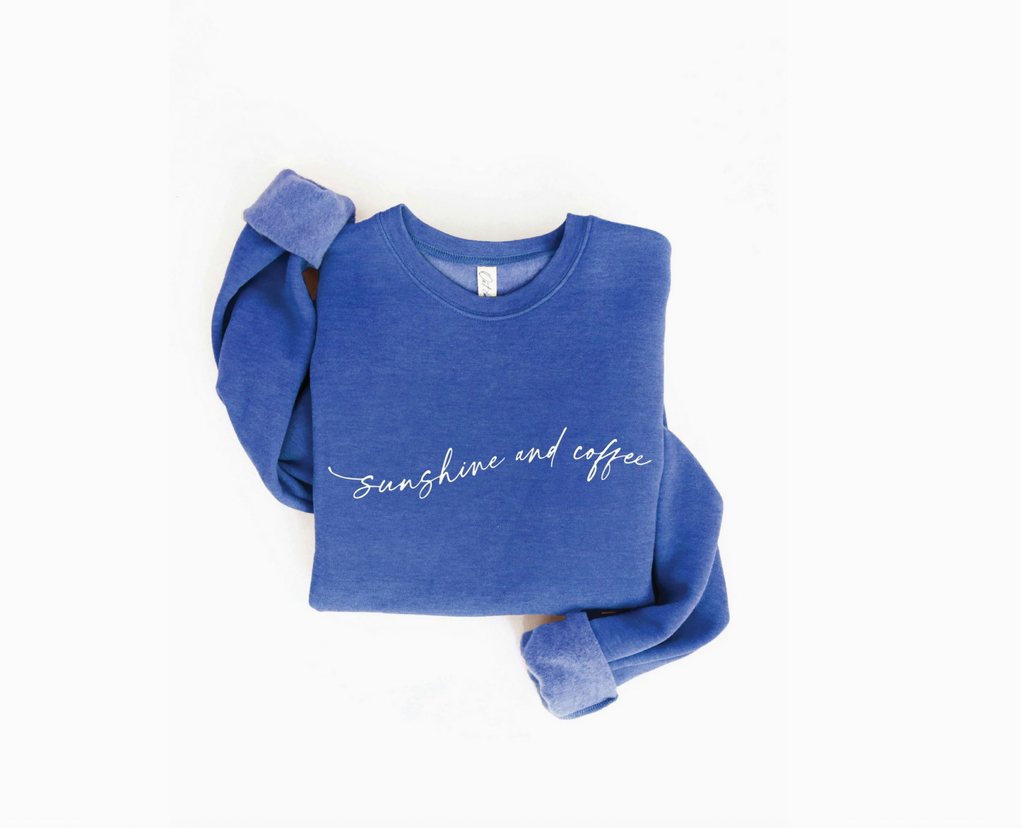 Sunshine & Coffee Sweatshirt Blue
