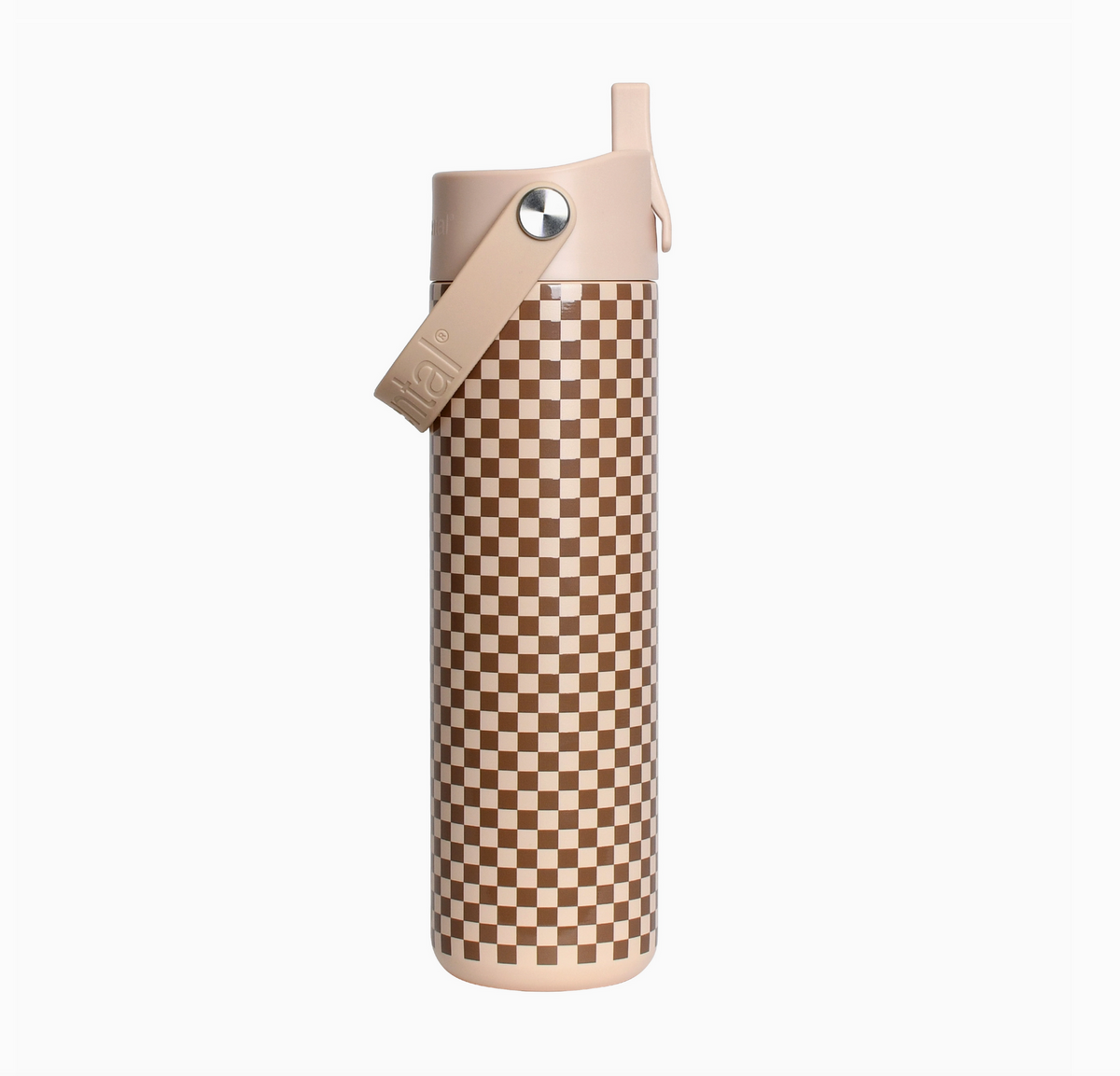 Bottle W/Handle 24oz - Brown Check