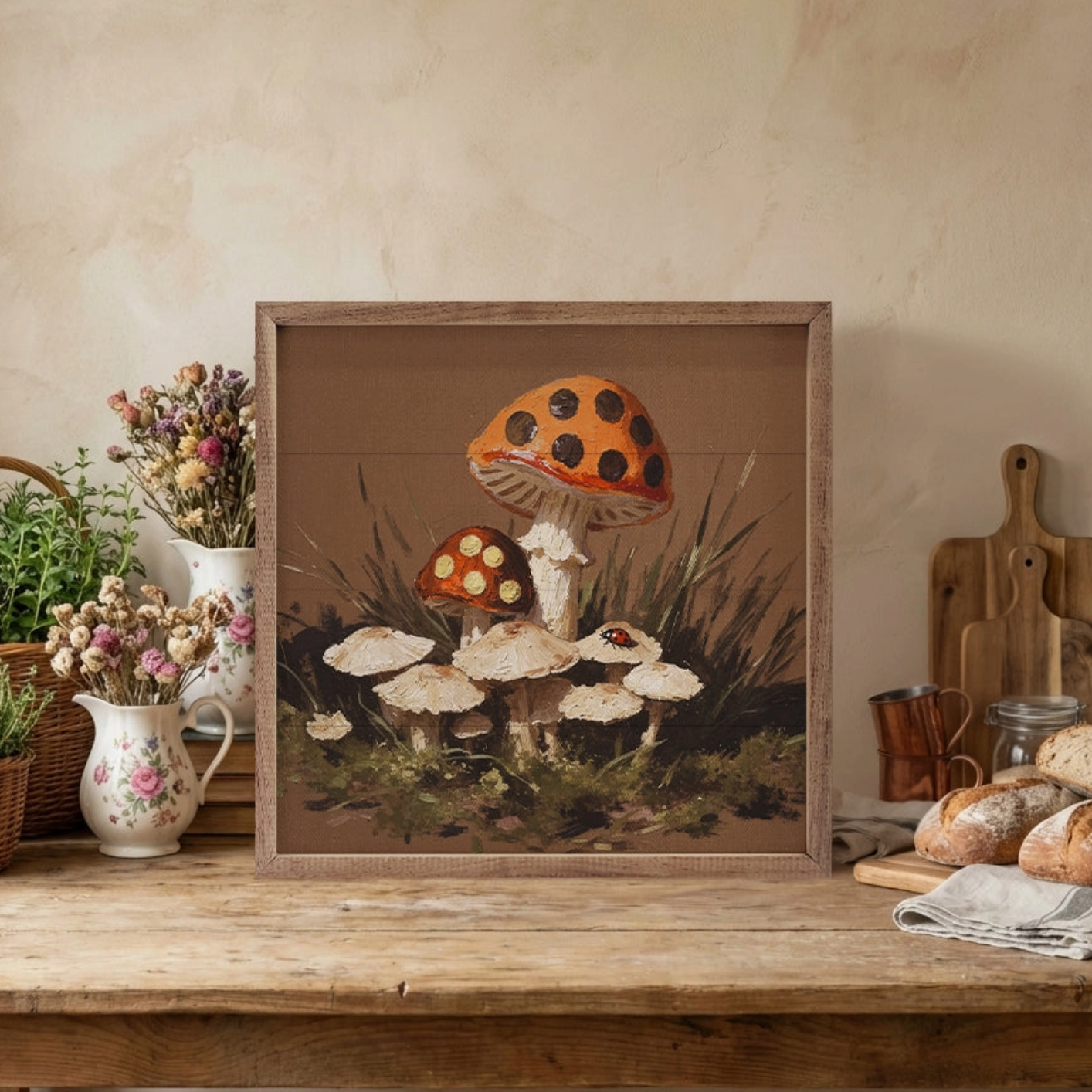 Mushroom Patch 8x8 Framed Print
