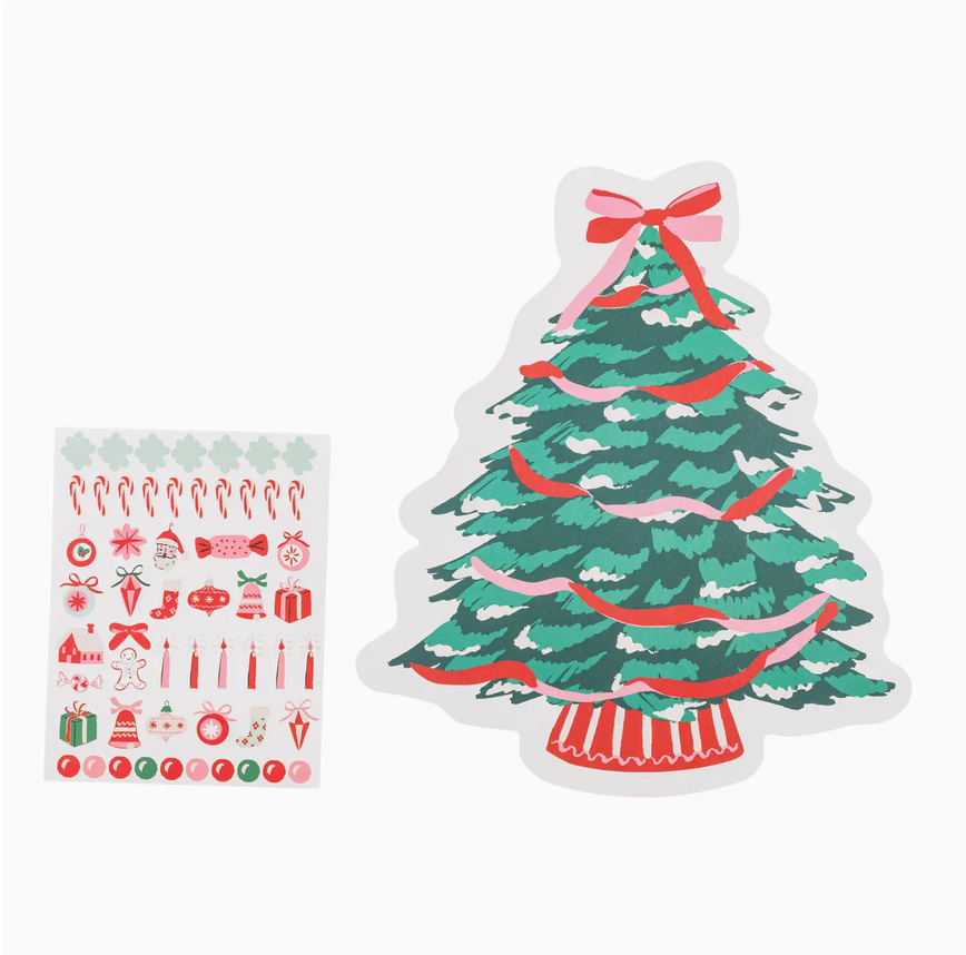 Christmas Tree Placemats with Stickers