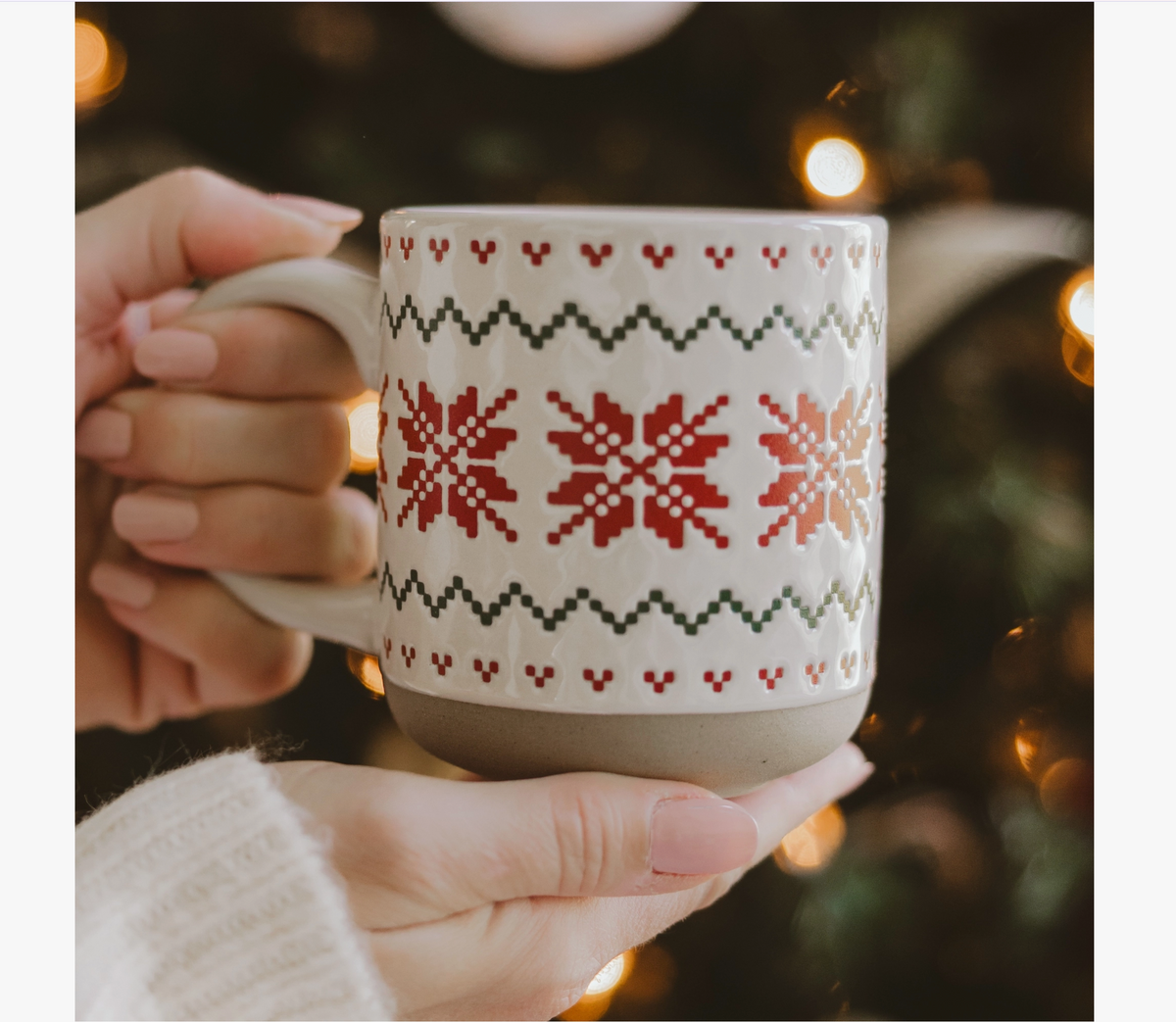 Fair Isle Sweater Stoneware Mug