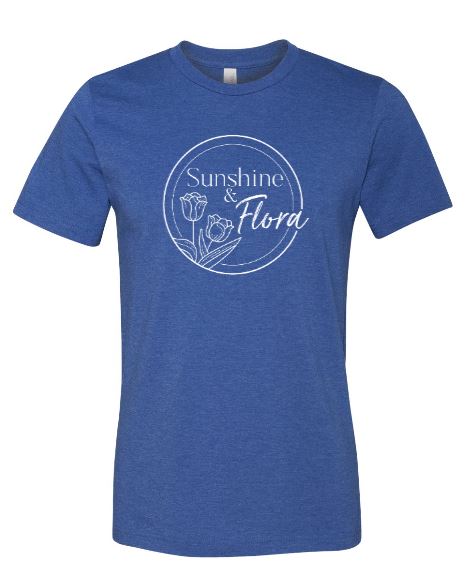 Sunshine and Flora Tshirt Blue