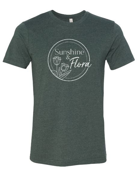 Sunshine and Flora Tshirt Green