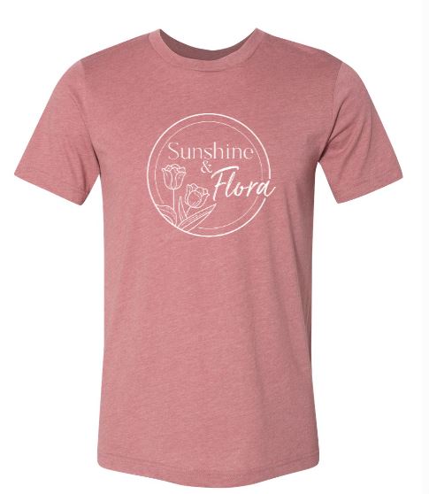 Sunshine and Flora Tshirt Mauve