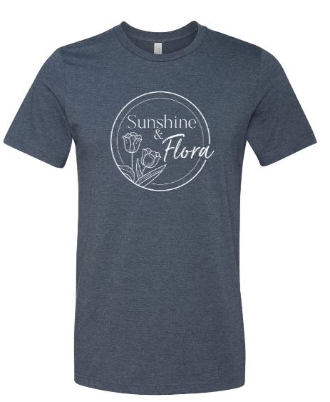 Sunshine and Flora Tshirt Navy