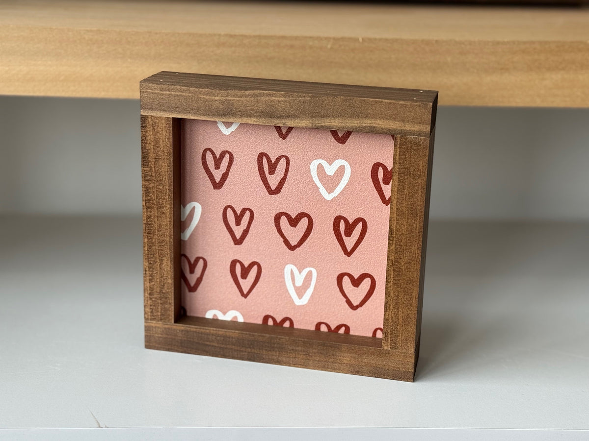Framed Valentine Print 7x7 B