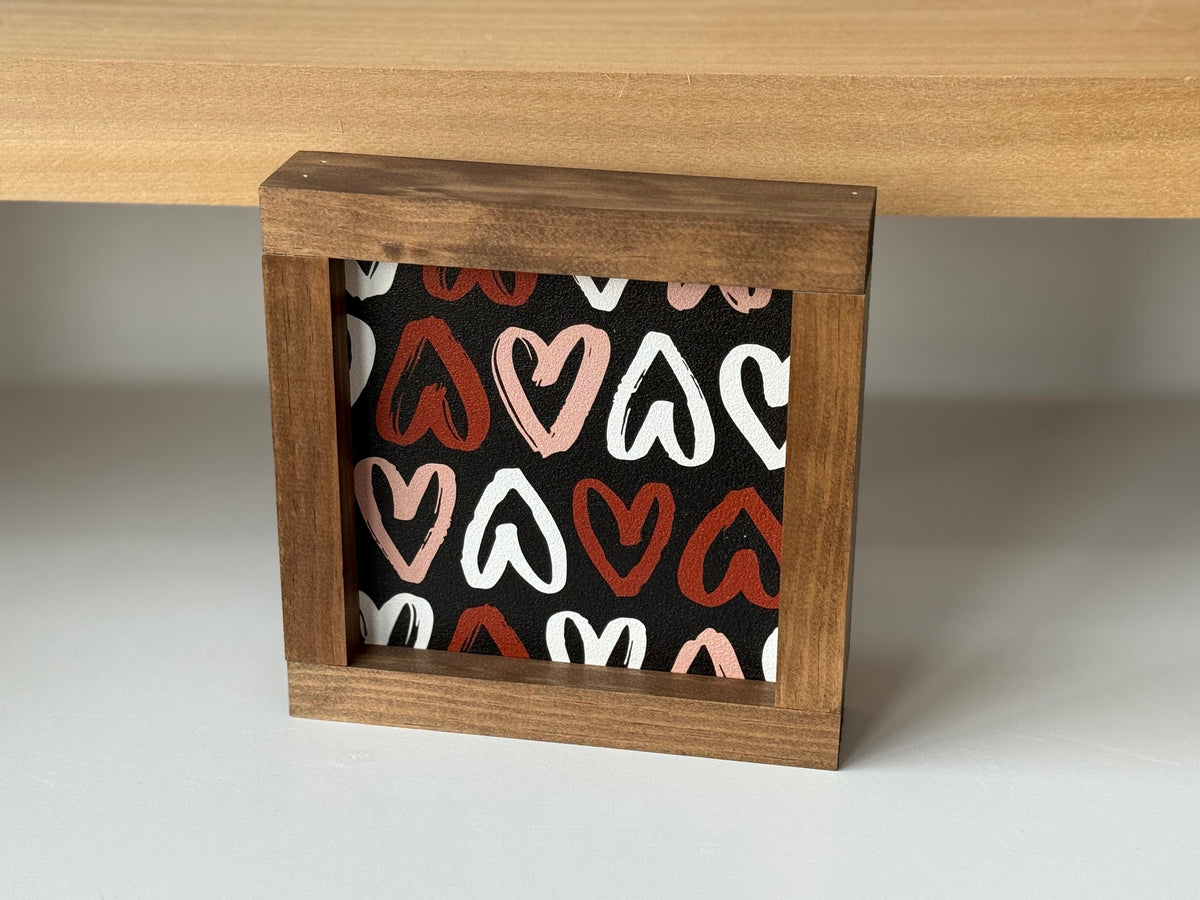 Framed Valentine Print 7x7 C