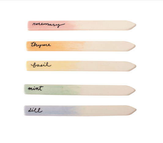Ceramic Watercolor Herb Markers