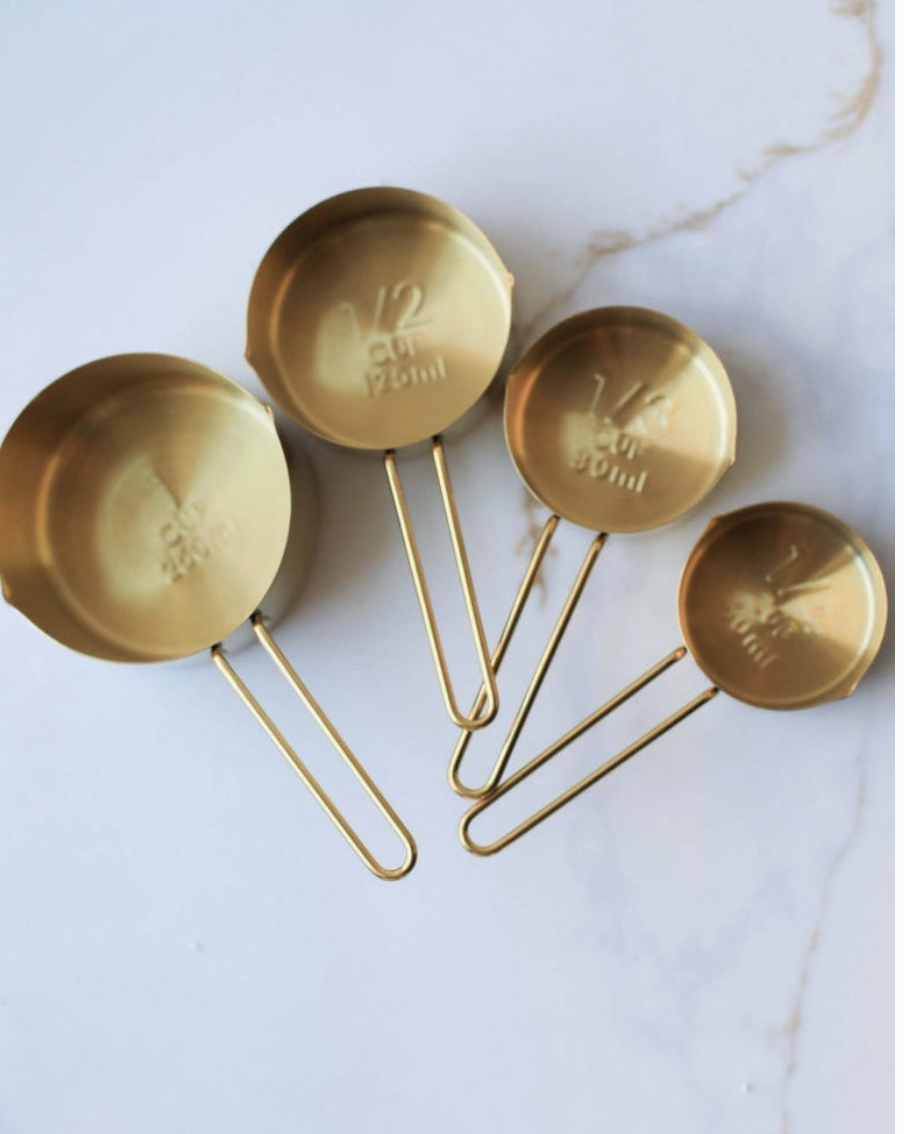 Gold Stainless Steel Measuring Cups