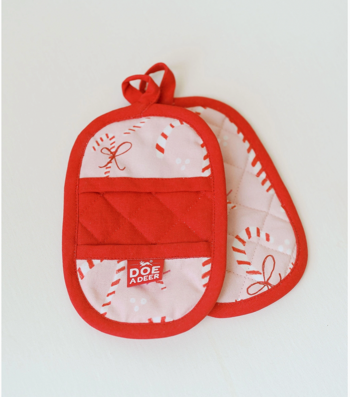 Candy Cane Mitt Set