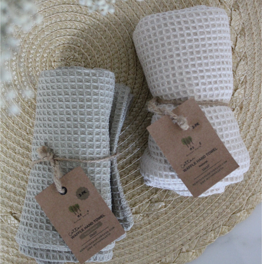 Cotton Waffle Hand Towel 2pk