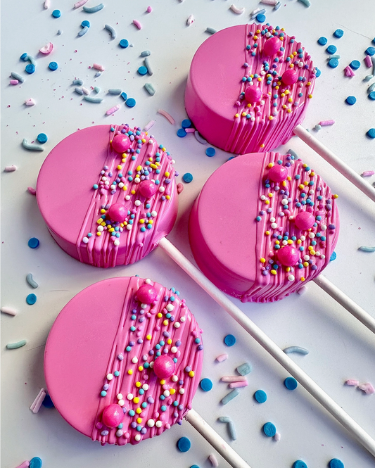 Pink Chocolate Covered Oreo Pop