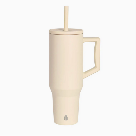 Straw Tumbler 40oz - Beige
