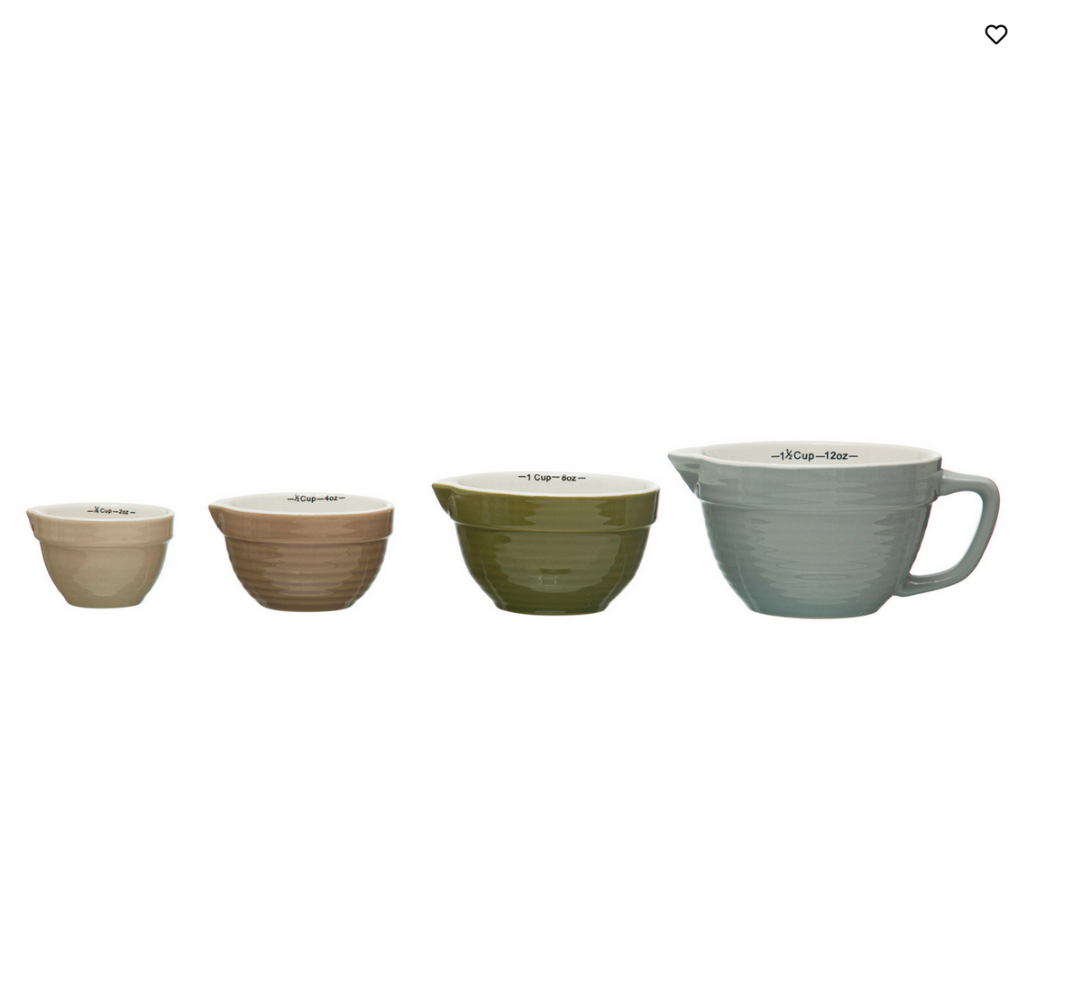 Stoneware Batter Bowl Measuring Cups