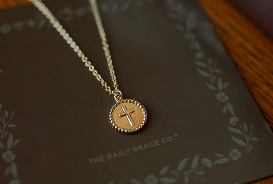 Embossed Cross Necklace