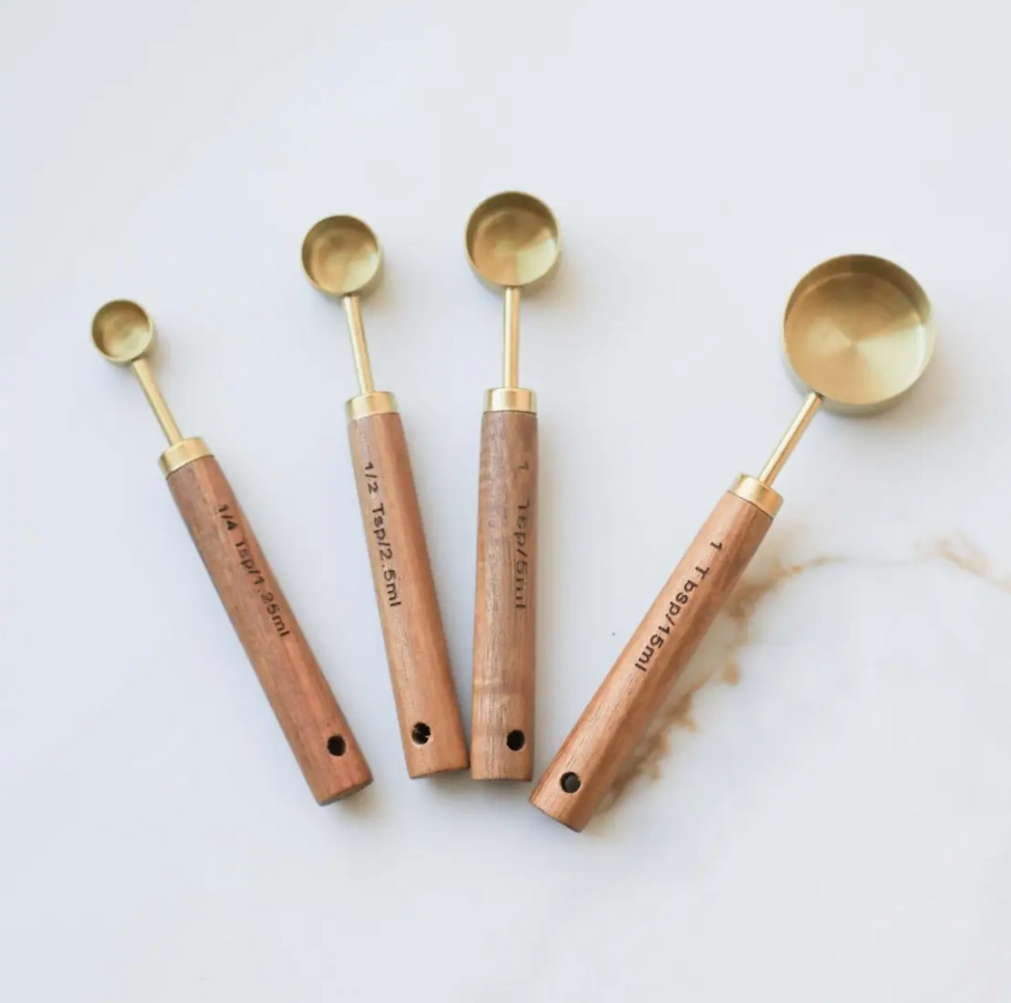 Wood Handle Measuring Spoon Set