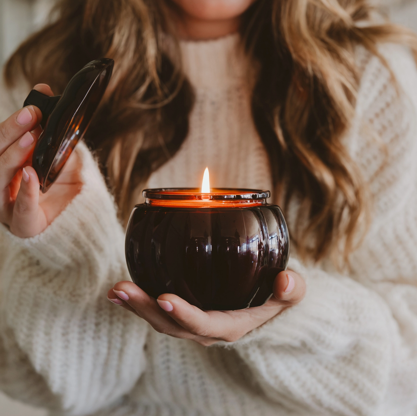 Hello Fall Pumpkin Candle