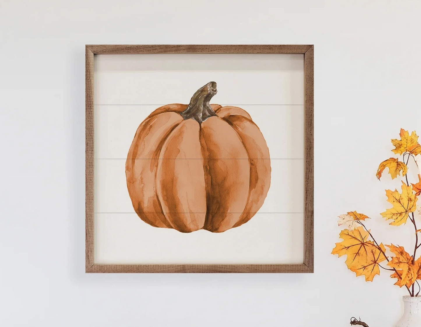 Orange Pumpkin 8x8 Framed Print