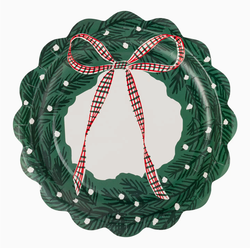 Wreath Shaped Christmas Salad Plates