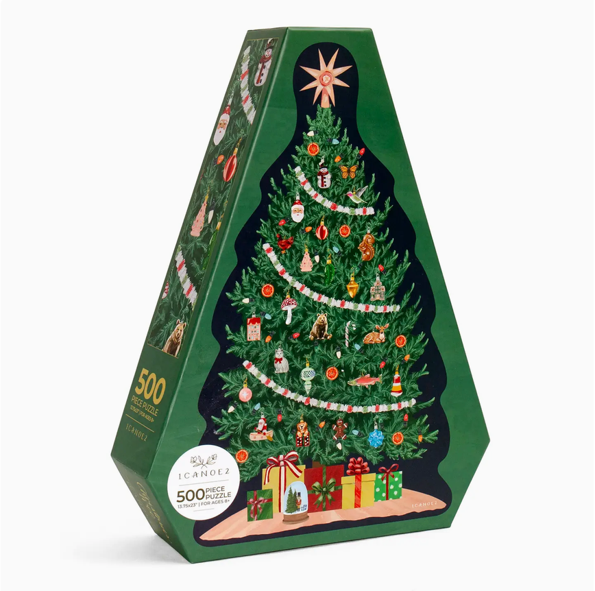 Christmas Tree Shaped 500 pc Puzzle