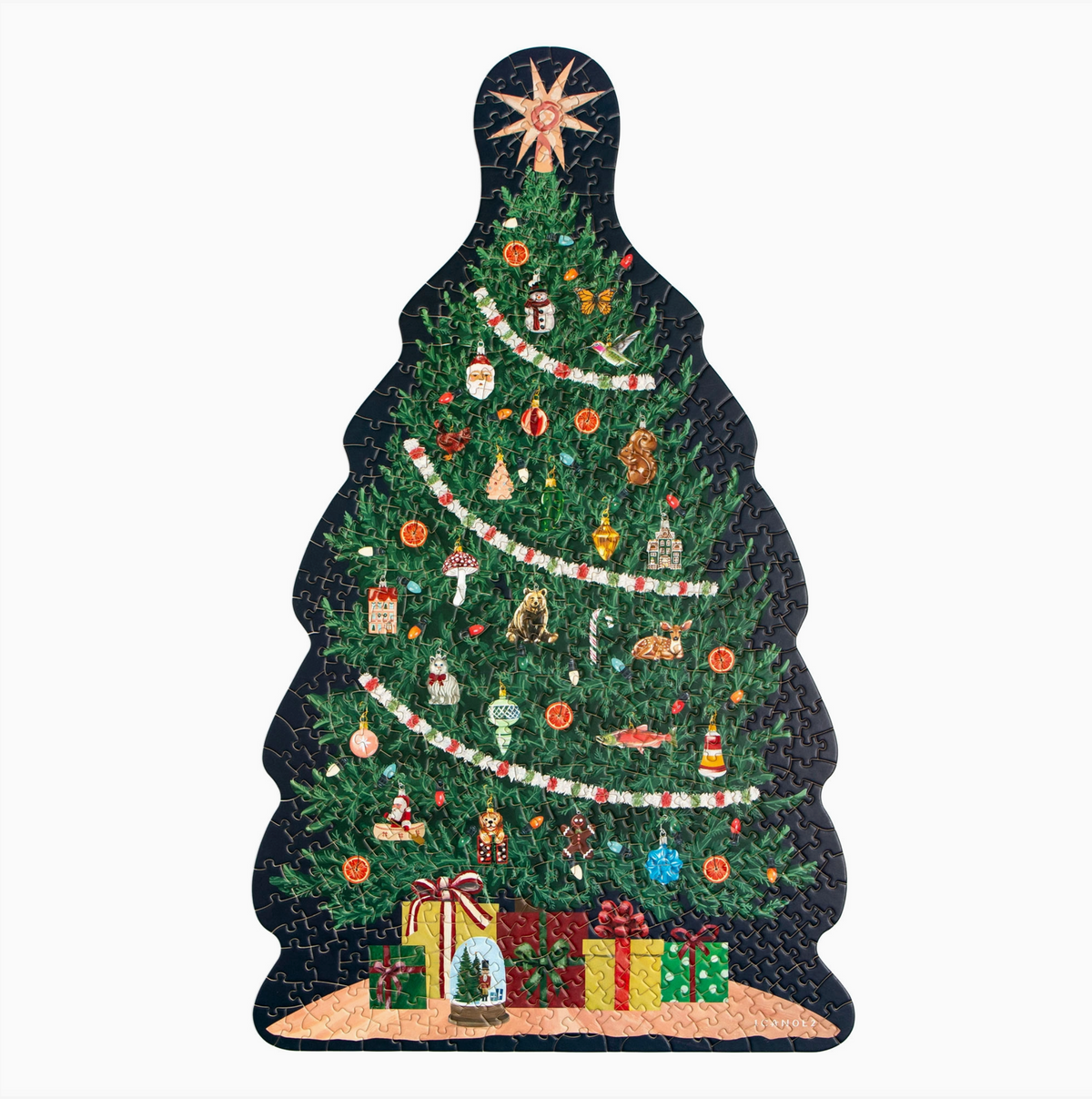 Christmas Tree Shaped 500 pc Puzzle
