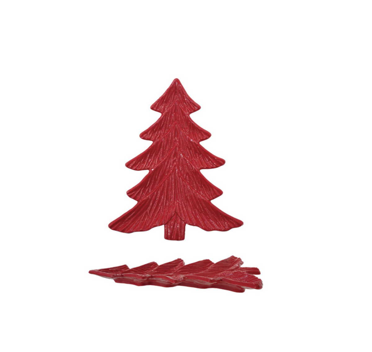 Ceramic Tree Platter Red