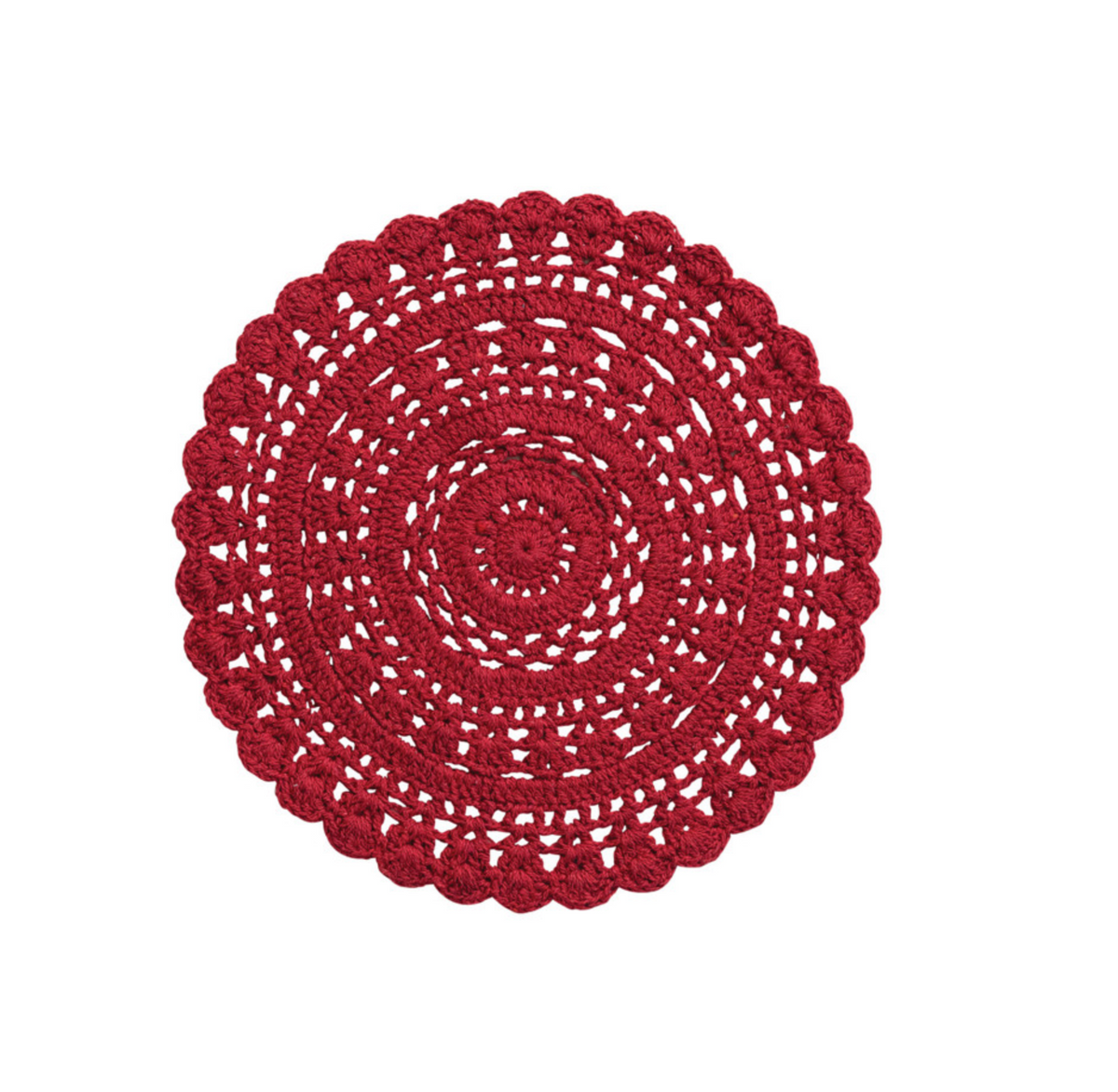 Crocheted Red Placemat